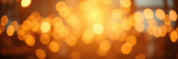 Warm golden bokeh lights create a cozy atmosphere in an evening gathering photo