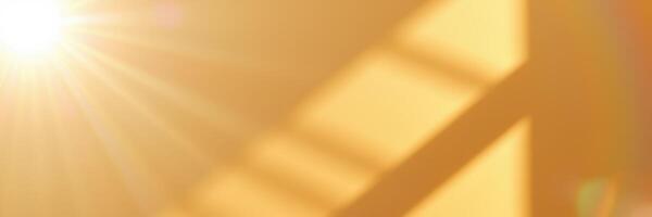 Warm sunlight streaming through a window creates an inviting atmosphere in the room during early morning hours photo