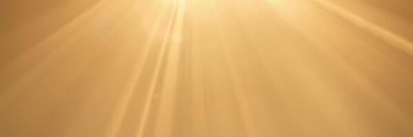 Bright sunlight streams through golden clouds at sunset, creating a warm atmosphere over the tranquil landscape photo