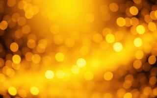 Shimmering golden bokeh lights create a warm and vibrant atmosphere during a festive evening celebration photo