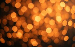 Bright golden bokeh lights create a warm atmosphere during a festive celebration at night photo