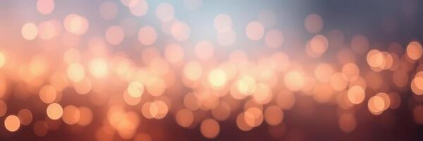 Beautiful bokeh effect with warm orange and blue tones in an artistic background setting during evening hours photo
