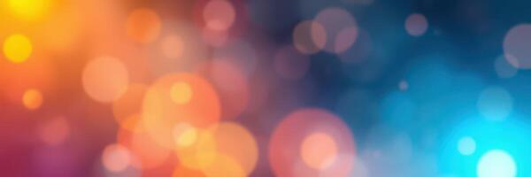Colorful bokeh background creates a vibrant atmosphere in a festive setting during the evening hours photo