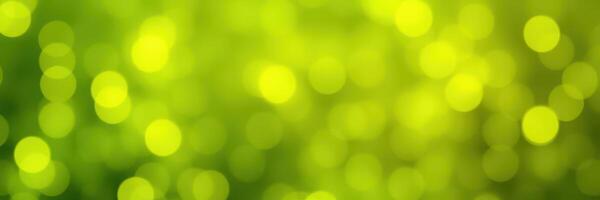 Vibrant green bokeh lights create a tranquil atmosphere in a nature-inspired setting photo