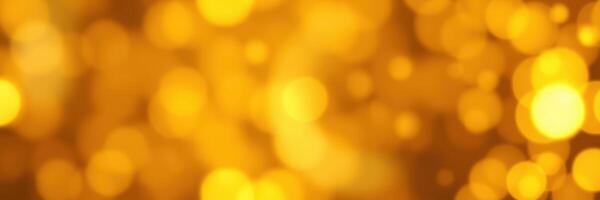 Sparkling golden bokeh lights creating a festive atmosphere for celebrations or events at night photo