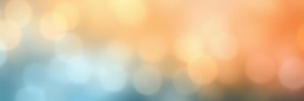 Abstract background with soft blurred bokeh lights in warm and cool colors creating a serene atmosphere photo