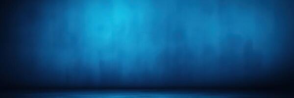 Blue background with soft lighting creating an atmospheric and calming space for artistic presentations photo