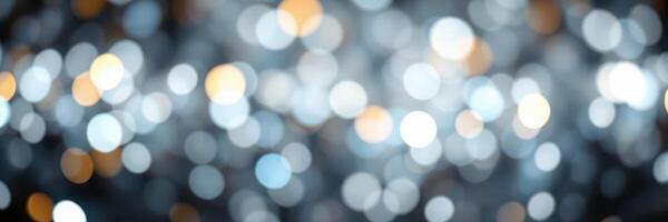 Soft bokeh effect with shimmering lights creating a dreamy atmosphere in a night setting photo