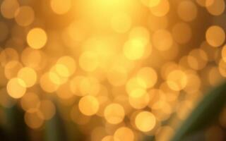 Beautiful golden bokeh lights create a warm and inviting atmosphere for celebrations photo