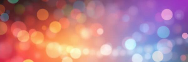 Colorful bokeh background with vibrant lights blending in hues of orange, purple, and blue during a festive celebration photo