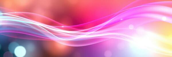 Colorful abstract waves create a dynamic and vibrant background for digital art and design projects photo
