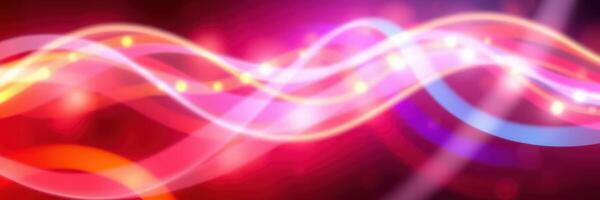 Colorful light waves create an abstract background with vibrant hues and flowing patterns, ideal for artistic designs photo