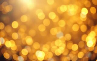 Sparkling golden lights create a warm atmosphere during a festive evening celebration in an urban setting photo