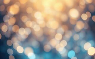 Colorful bokeh lights create a dreamy atmosphere at a nighttime celebration in an urban setting photo