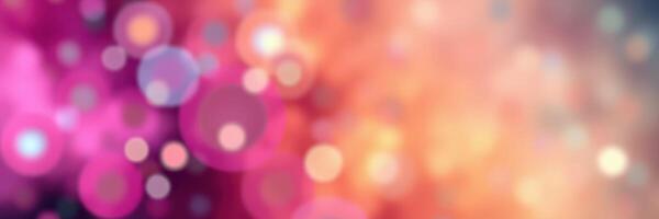 Colorful bokeh lights create a festive atmosphere at a celebration during the evening in a vibrant urban setting photo