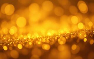 Sparkling golden lights create a magical atmosphere during the evening event in a festive setting photo