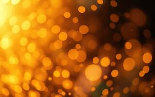 Vibrant orange bokeh lights creating a warm and inviting atmosphere during a festive celebration photo
