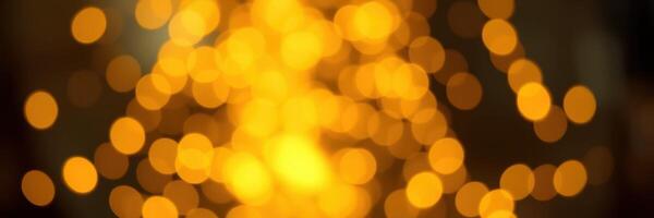 Warm golden lights create a festive atmosphere during a celebration at night in an urban setting photo