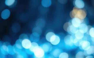 Beautiful bokeh effect creates a serene atmosphere with brilliant blue lights at night photo