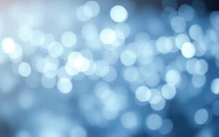 Soft blue bokeh background created by blurred lights in an abstract setting during a calm evening photo