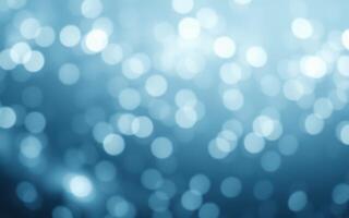 Soft blue bokeh lights create a tranquil atmosphere in a serene underwater setting during the evening photo