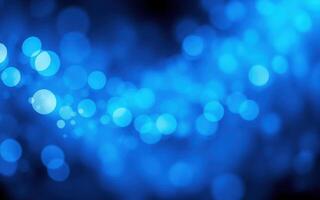 Vibrant blue bokeh lights create a magical atmosphere during a nighttime celebration photo