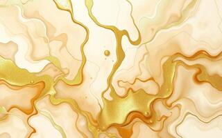 Abstract golden marbled texture with flowing patterns in warm tones and soft gradients photo