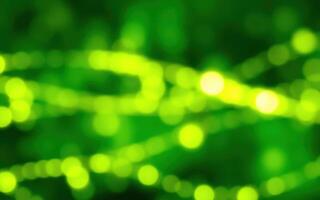 Vibrant green bokeh lights create a mesmerizing abstract pattern in a festive atmosphere photo