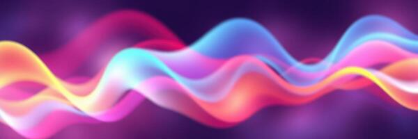 Colorful flowing waves representing sound or energy in a vibrant abstract design photo