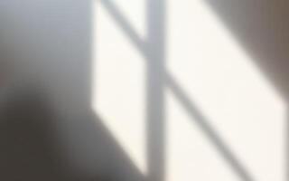 Light streaming through a window creates soft shadows on a wall in a quiet room during the afternoon photo