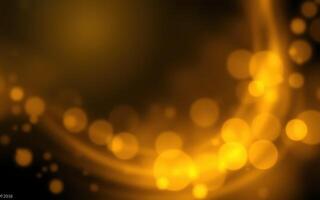Golden light orbs create a mesmerizing abstract background in a soft glow during twilight hours photo