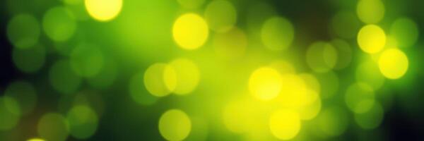 Vibrant green bokeh lights create a dreamy atmosphere during a festive evening celebration in a park setting photo