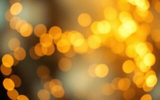 Golden bokeh lights create a warm atmosphere during evening celebrations at a festive gathering photo