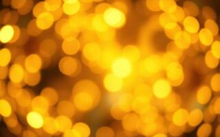 Glowing golden orbs create a warm and inviting atmosphere during a festive celebration at night photo