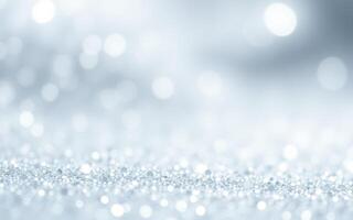 Shimmering silver particles create a dreamy atmosphere during a winter celebration or festive event at night photo