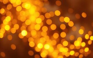 Warm golden bokeh lights create a cozy and festive atmosphere during an evening celebration in a softly lit space photo