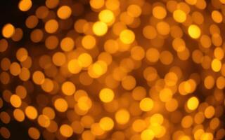 Warm golden bokeh lights create an enchanting atmosphere for celebrations and gatherings photo