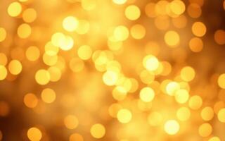 Beautiful golden bokeh lights create a warm and inviting atmosphere during a festive celebration at night photo