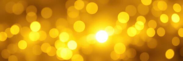 Bright golden bokeh lights create a warm and inviting atmosphere during a festive celebration photo
