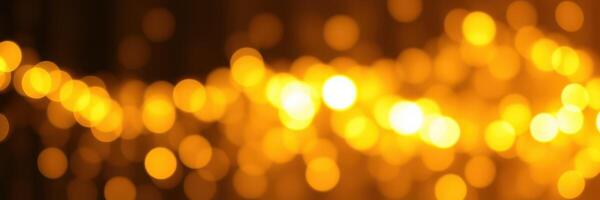 Golden bokeh lights create a warm and festive atmosphere in an evening gathering photo