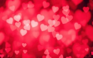 Heart-themed bokeh lights create a romantic atmosphere for celebrations and special occasions photo