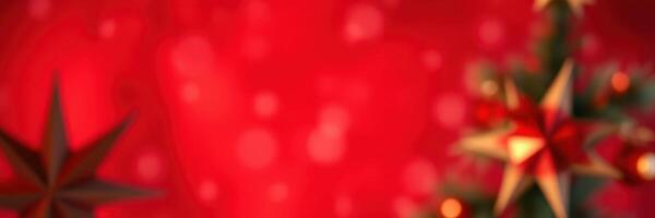 Holiday decorations create a festive atmosphere with red and golden tones during the Christmas season photo