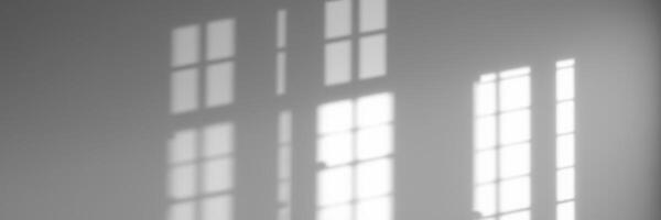 Soft shadows cast by sunlight filtering through windows in a calm indoor space during morning hours photo