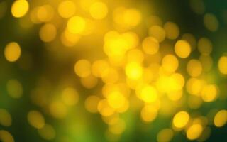 Bright golden bokeh lights create a warm and festive atmosphere in a nighttime setting photo