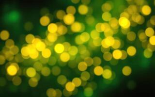 Twinkling yellow lights create a magical atmosphere in a green background photo