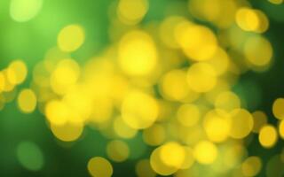 Brightly illuminated yellow bokeh lights create a dreamy atmosphere in an outdoor setting during a summer evening photo