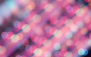 Colorful bokeh lights create a vibrant atmosphere during an evening event in the city center photo