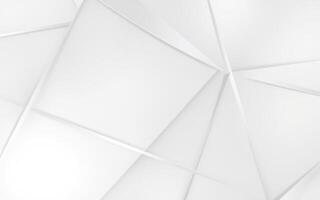 Abstract composition of white geometric shapes casting soft shadows from multiple angles in bright light photo