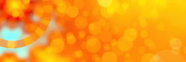 Vibrant orange and yellow abstract background with bokeh effect creating a warm and cheerful atmosphere photo