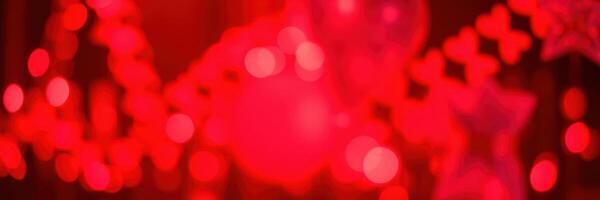 Vibrant red decorations create a festive atmosphere for a celebration at night photo